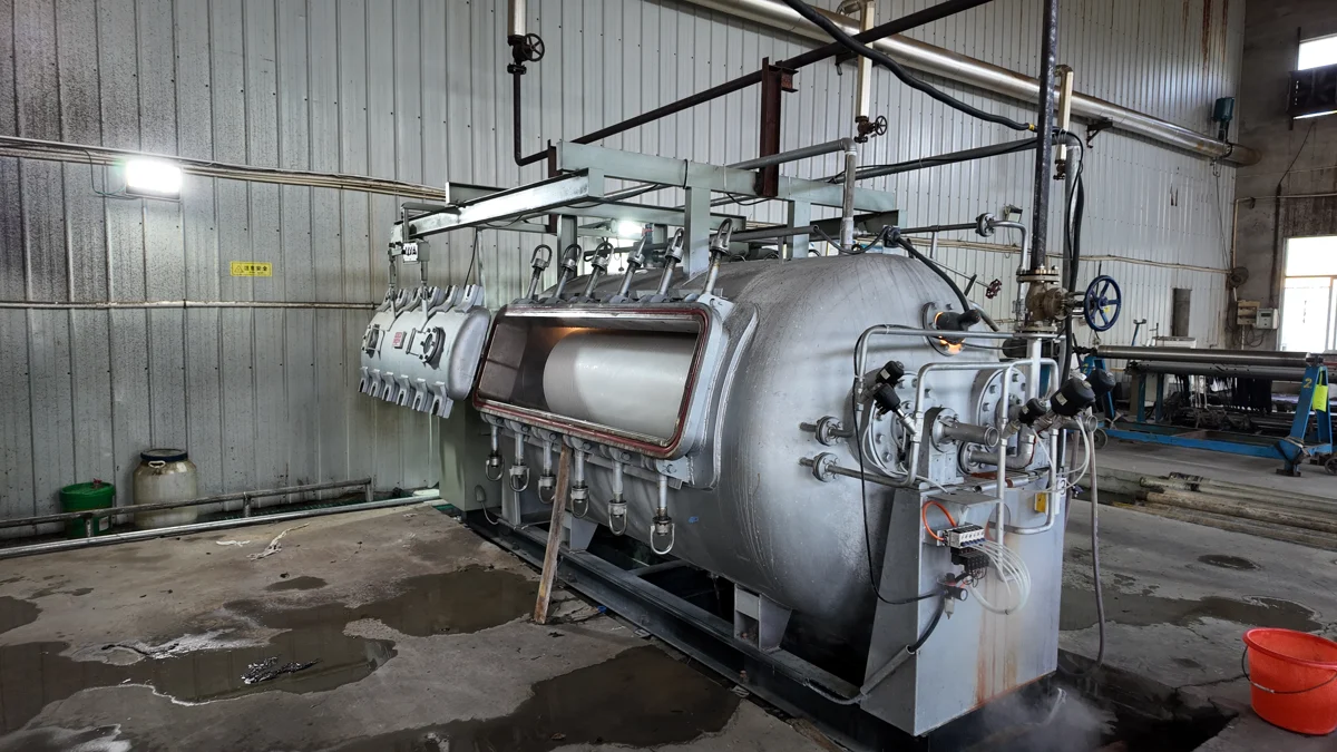 Actual textile treatment equipment